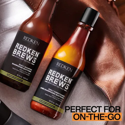 Vista 5 de Redken Brews Acondicionador diario para hombres Cabello suave y brillante Acondicionador desenredante para hombres Fortalece e hidrata