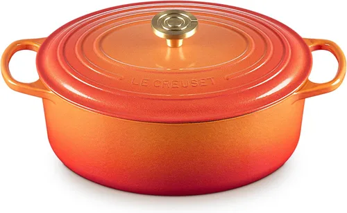 Vista 38 de Le Creuset - Olla holandés redonda con tapa de cocina, hecha de hierro fundido esmaltado, 6.75 cuartos de galón, color alcachofa, colección signature