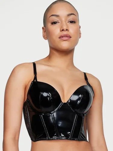 Vista 3 de Victoria's Secret Corsé push up de piel de charol sintético, lencería para mujer (32C-38D)