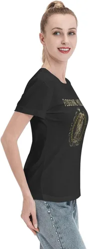 Vista 6 de Camiseta de algodón para mujer, cuello redondo, manga corta, para ciclismo