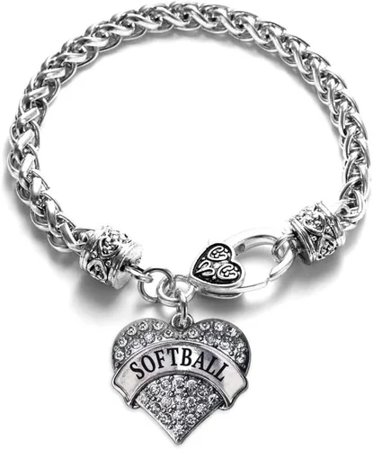 Vista 113 de Inspired Silver - Pulsera de plata con dije de corazón pavé con joyas de circonita cúbica