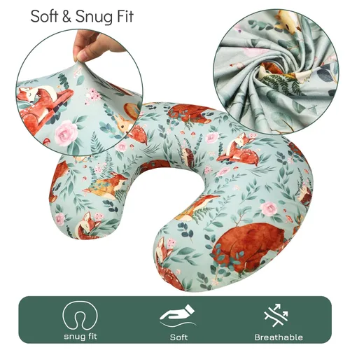 Vista 51 de Funda para almohada de lactancia TANOFAR, funda de almohada de lactancia neutral para bebés niños y niñas, funda de almohada de lactancia ultra