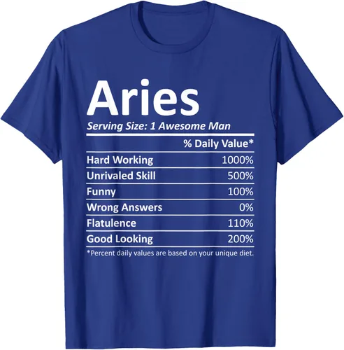 Vista 17 de ARIES Nutrition - Camiseta divertida de regalo con nombre personalizado para cumpleaños, Negro, S