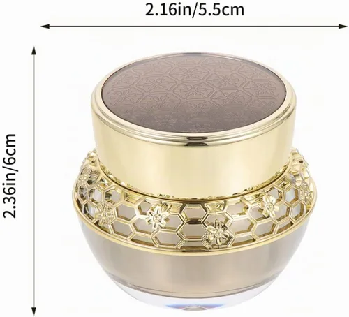 Vista 2 de OSALADI - Botella vacía de crema facial (1.06 oz, espejo dorado, compacto)