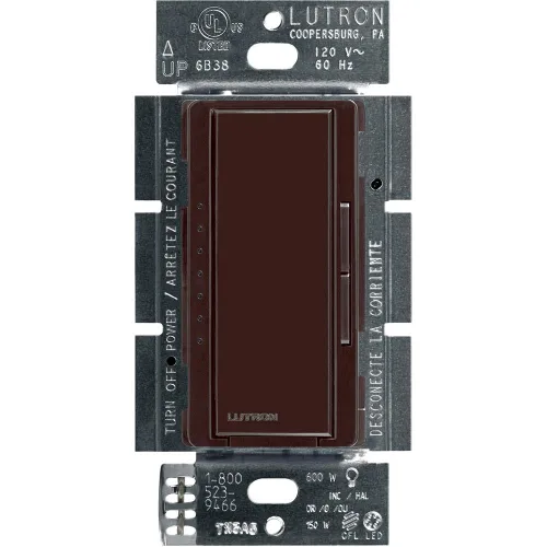 Vista 24 de Lutron - Interruptor de atenuación Maestro LED+ para bombillas LED regulables, halógenas e incandescentes, 150 W/unifolar o multiubicación, Biscuit