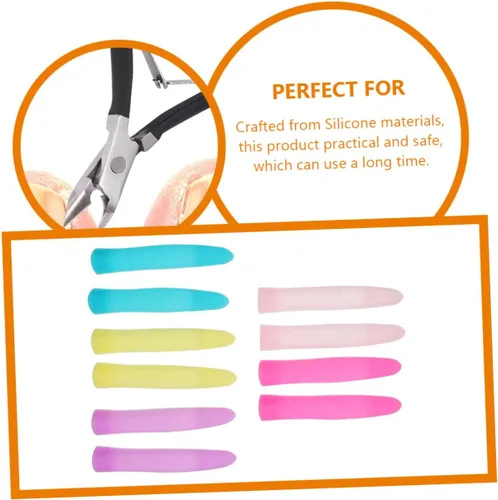 Vista 4 de DOITOOL Fundas antideslizantes de silicona para tijeras de cutícula, mangas para recortar uñas, 6 pares de fundas protectoras de agarre cómodo