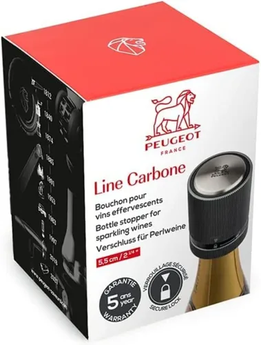 Vista 2 de Peugeot Line Tapón de botella para vino espumoso, carbono Carbone