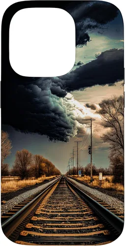 Vista 17 de Railroad Train Tracks Storm - Carcasa para iPhone 17