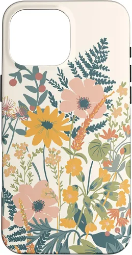 Vista 19 de iPhone 16 Cute Summer Wildflowers Pattern Design Floral Case