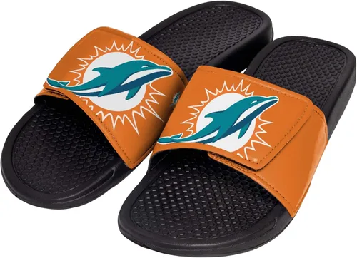 Vista 6 de FOCO mens NFL Team Cropped Big Logo Shower Sport Slide Flip Flop Sandals