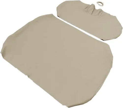Vista 2 de Juego de fundas de asiento delantero para carrito de golf E-Z-Go TXT, cuero de microfibra, beige Negro