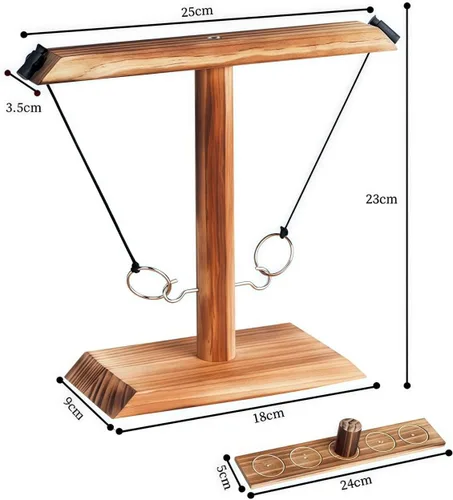 Vista 2 de Juego de lanzamiento de anillos, juego de gancho y anillo de base grande, juego de lanzamiento de gancho y anillo para adultos y niños, juego