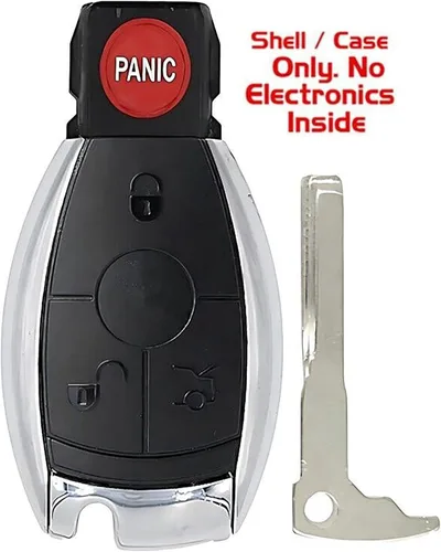 Vista 2 de 1 carcasa de repuesto para llavero remoto compatible con vehículos Mercedes Benz - MPN KR55WK49046-02 (sin electrónica ni chip en el interior)