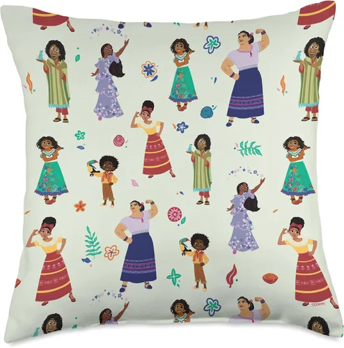 Vista 5 de Disney Encanto Mirabel Bruno Isabela y Madrigal Family - Almohada de 16 x 16 pulgadas, multicolor