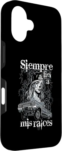Vista 3 de iPhone 16 Chicana Style Lowrider Ropa Mujeres Mexicano-Americana Latina Case