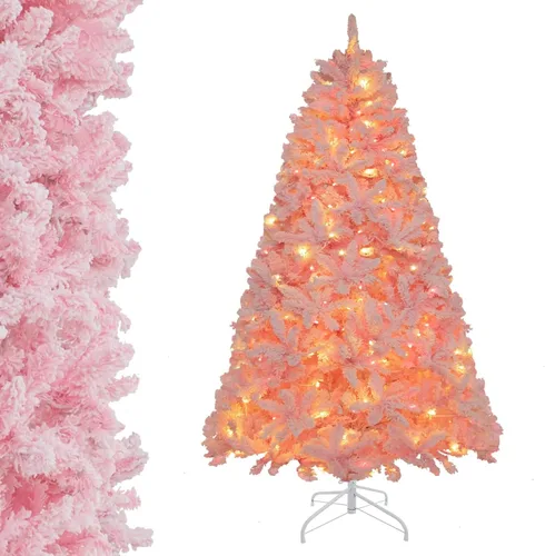 Vista 24 de HAPPYGRILL Árbol de Navidad artificial preiluminado de 4 pies con 296