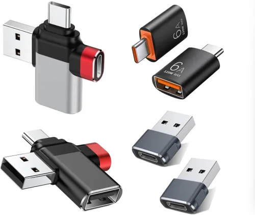 Vista 8 de BUISAMG Adaptador USB a USB C, adaptador USB C a A, divisor USB C para MacBook Pro, iMac, iPad Air, convertidor Thunderbolt 4, iPhone 17 16.