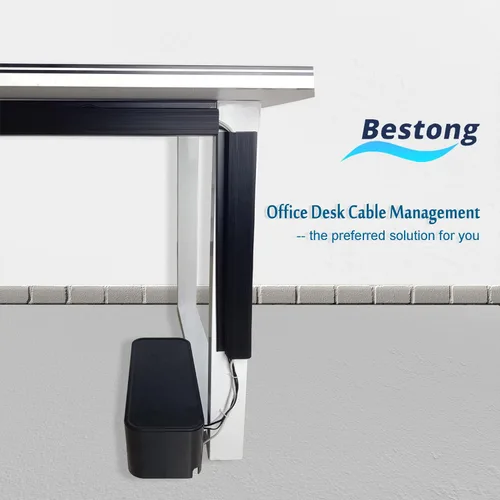 Vista 2 de Paquete de 6 organizadores de cables de canal J para escritorio, organizador de cables adhesivo 6-pack adhesive J channel keeps desk cables