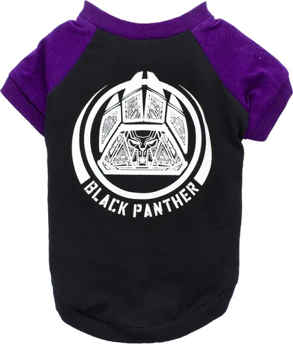 Vista 4 de Marvel Camiseta Black Panther de Comics for Pets Ropa de Avengers Infinity War para perros de tamaño mediano Ropa linda, suave y cómoda Ropa
