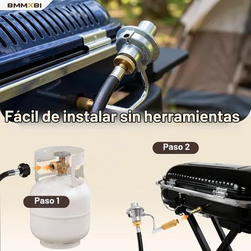 Vista 4 de Roadtrip Swaptop - Regulador de parrilla con adaptador de propano de 5 pies