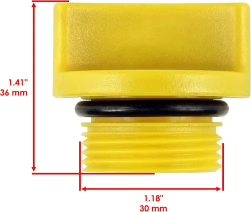 Vista 2 de Caltric Tapa de llenado de aceite con junta tórica compatible con John Deere M146884 M147324