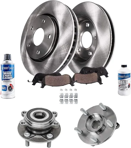 Vista 98 de Detroit Axle - 4 rotores de freno para Ford 1994-2004 Mustang, rotores de freno de disco delanteros y traseros 1995 1996 1997 1998 1999 2000 2001