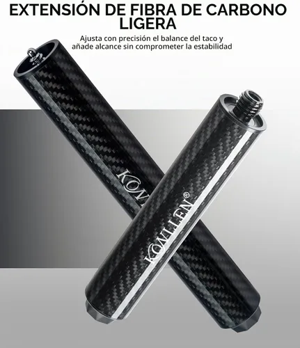 Vista 4 de KONLLEN Extensión original de 8" de fibra de carbono para taco de piscina