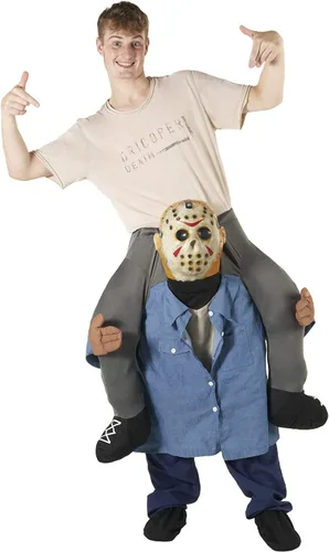 Vista 2 de Morph Disfraz de asesino en serie para adulto, disfraz de espalda de cerdito para adulto, disfraces de Halloween para hombres