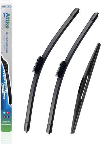 Vista 17 de ATTKE Limpiaparabrisas para Todo Clima, 15" + 15" Delanteros y 13" Trasero para Jeep Wrangler 2008-2018, Estilo OE Genuino (3 Limpiaparabrisas)