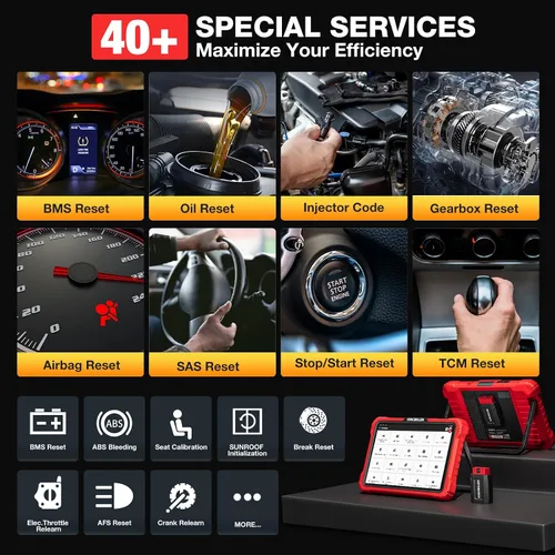 Vista 5 de KINGBOLEN K10 Pro Full Systems Mapa de Topología de Escáner de Coche de 10", Herramienta de Escaneo Bidireccional Bluetooth Escáner OBD2, Servicio