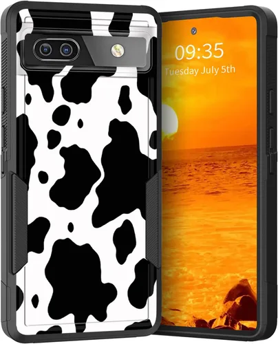 Vista 215 de Funda para Pixel 6A, Híbrida de Doble Capa de Servicio Pesado Resistente a Prueba de Golpes PC Duro + Funda Protectora de Silicona Suave para Google
