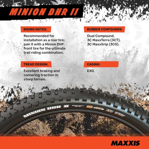 Vista 3 de Maxxis Minion DHR II Dual Compound Mountain Bike Tire