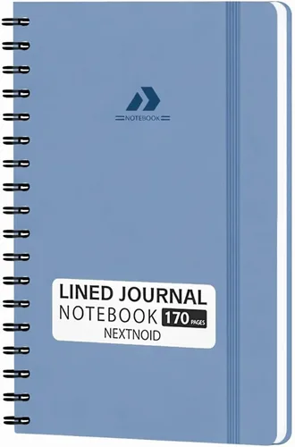Vista 24 de Nextnoid Cuaderno de espiral forrado para mujeres y hombres, tamaño A5 (5.8 x 8.3 pulgadas), 170 páginas, cuadernos de tapa dura para trabajo y toma