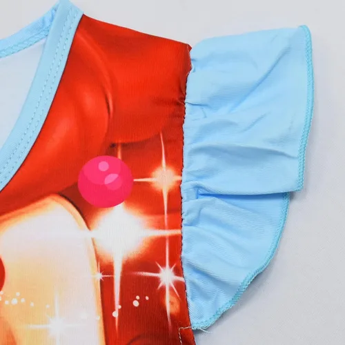 Vista 3 de Vestido de princesa para niñas pequeñas, vestido casual con estampado de dibujos animados