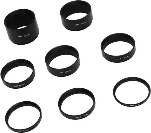 Vista 7 de Juego de tubos de extensión para telescopio, 8 piezas M48X0.75 Kit de tubo de extensión de longitud focal 3 5 7 10 12 15 20 1.181 in anillo