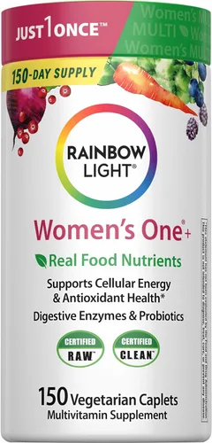 Vista 8 de Rainbow Light Multivitamínico One + para mujer 30 cápsulas Nutrientes