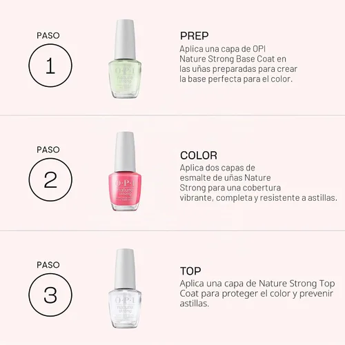 Vista 6 de OPI Nature Strong Natural Origin 3-Step System Base, Top Coat and Colors Botanical Coat and Nail Polish Colors High Shine + Color Protection