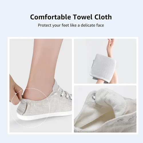 Vista 3 de STQ - Tenis sin cordones para mujer, cómodos zapatos casuales de lona