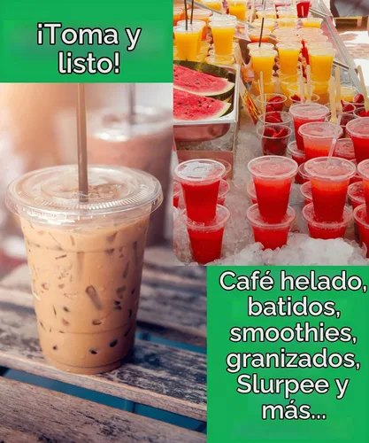 Vista 4 de Vasos de plástico transparente de 12 onzas con tapas y pajitas, tazas de café desechables, 25