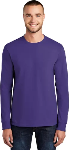 Vista 30 de Port & Company - Camiseta Esencial de Manga Larga Tall. PC61LST Azul acuático