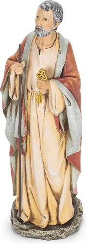 Vista 6 de Figura de Roman Joseph's Studio San Pedro, estatua religiosa de mesa de 10.5 pulgadas, colección renacentista, decoración para el hogar