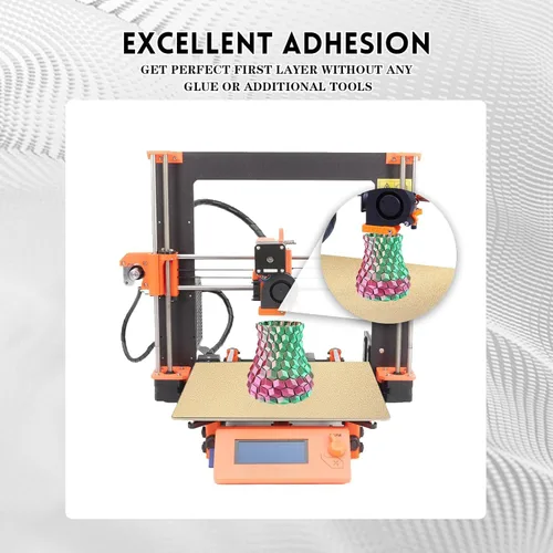 Vista 4 de IdeaFormer - Hoja de acero con resorte PEI texturizado de doble cara para Prusa i3 MK2 MK2.5 MK3 MK3S MK4, placa de construcción PEI flexible