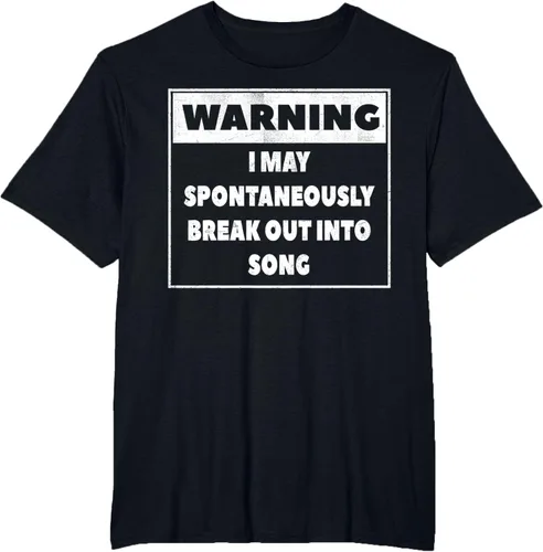 Vista 36 de Advertencia I may Spontaneously romper en canción camiseta