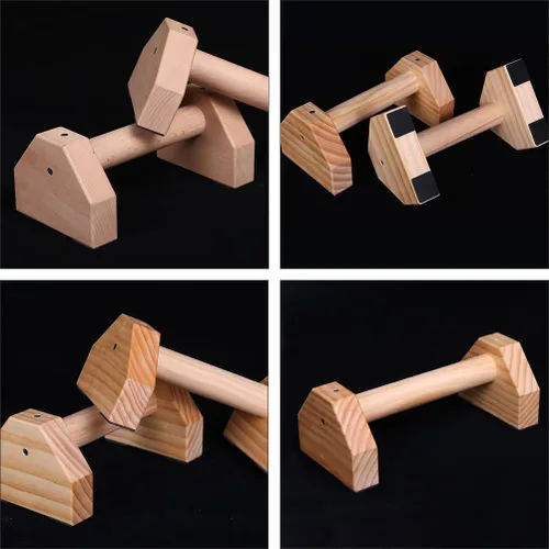 Vista 8 de LIOOBO Músculos Fitness Equipo Pine Stand Pushup Manijas para Piso Edificio Accesorios