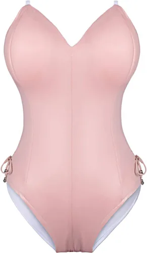 Vista 3 de Conjunto de disfraz de conejita para mujer, traje de senpai, cosplay de anime, una sola pieza, con medias