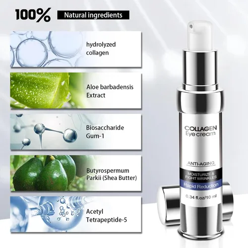 Vista 4 de Crema para ojos, barra de colágeno para ojos, crema para debajo de los ojos, antienvejecimiento, bálsamo hidratante para los ojos reduce