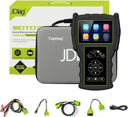 Vista 10 de Herramienta de prueba de diagnóstico del motor del sistema de motocicleta M100 Pro Moto Scanner Lectores de código Herramientas de escaneo Dual
