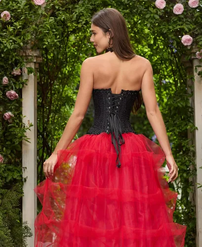 Vista 93 de SZIVYSHI Corsé para mujer, lencería moldeadora, body con cintura de encaje