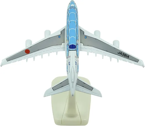 Vista 4 de TANG DYNASTY (TM 1:500 5.9 in A380 ANA Tortuga marina Metal Avión Modelo Avión Juguete Modelo de Avión Azul)