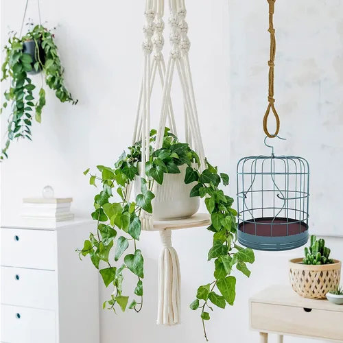 Vista 7 de Extensores conectables para colgar plantas, extensor de cuerda duradera para macetas, baños de pájaros, adornos decorativos, extensor de gancho
